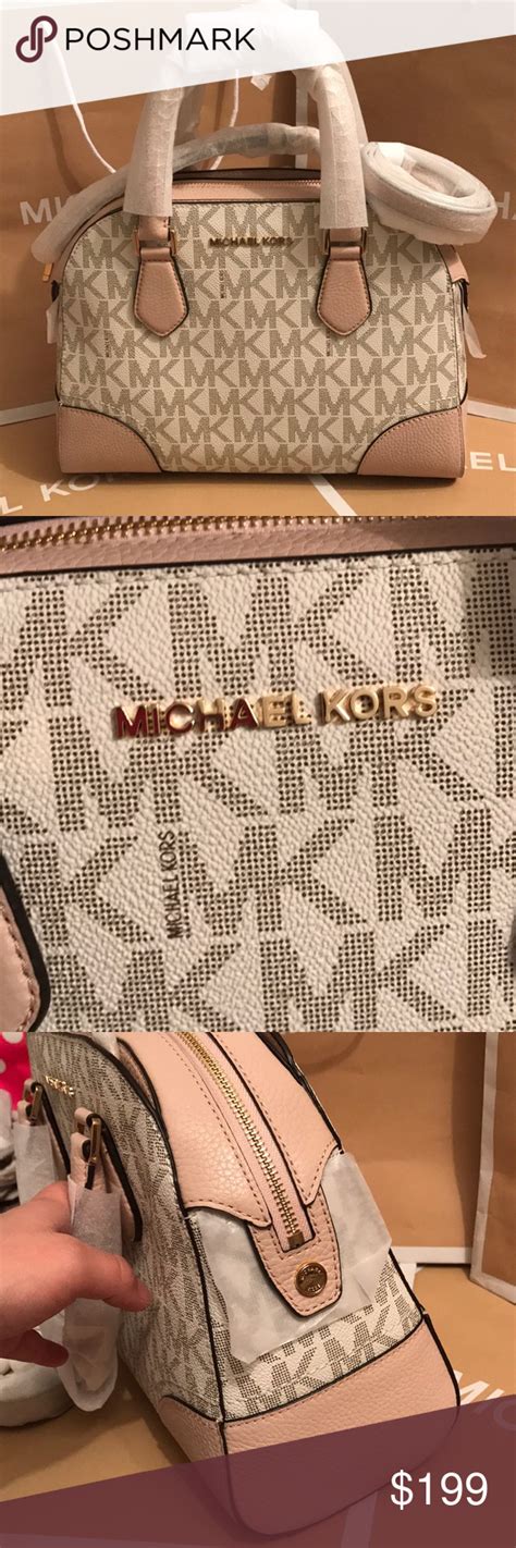 Michael Kors Hattie Vanilla Ballet Satchel Bowling Crossbody 